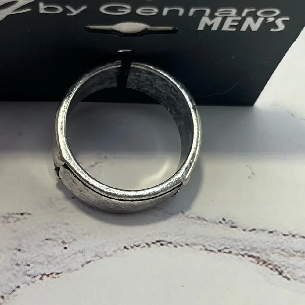 NWT Men’s silver tone ring with rivets